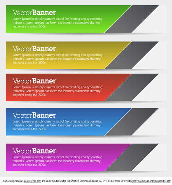 580x624 Free Vector Banners