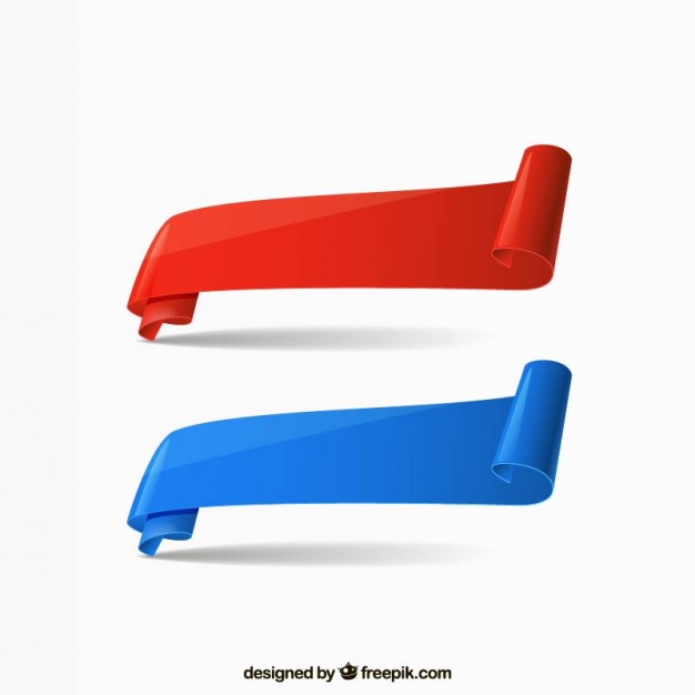 626x626 Curved Ribbon Banners Vector Free Download