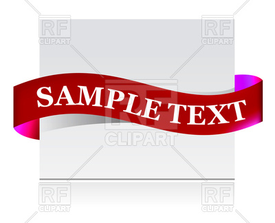 400x324 Vector Banners Blank Banner With Ribbon For Text Royalty Free