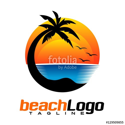 500x500 Beach Logo Vector Stock Image And Royalty Free Vector Files On