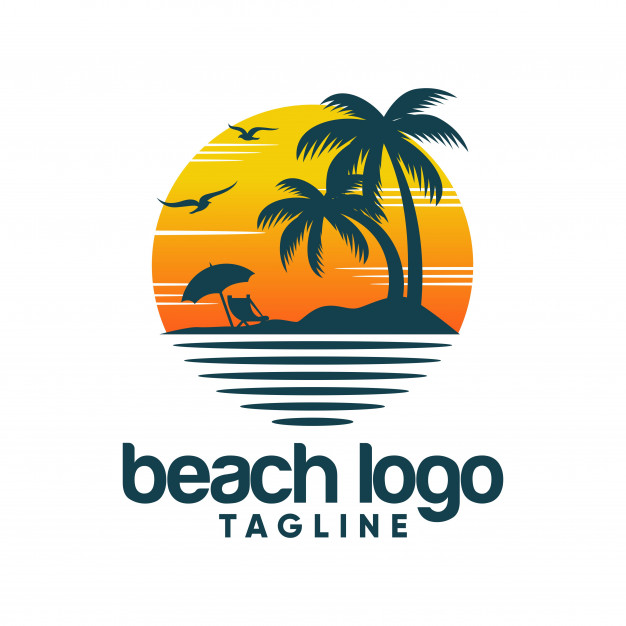626x626 Beach Logo Vector Template Vector Premium Download