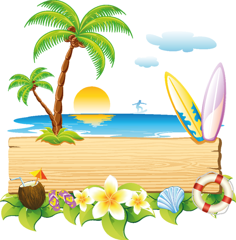 788x800 Collection Of Free Vector Beach Theme. Download On Ubisafe