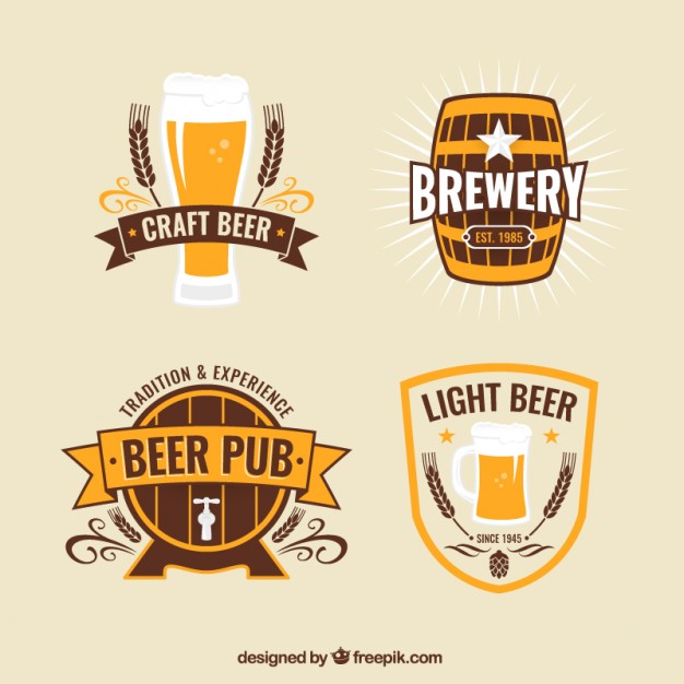 626x626 Beer Badges In Vintage Style Vector Free Download