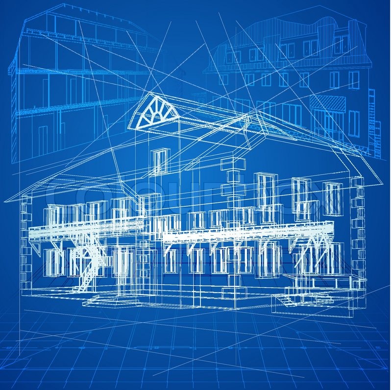 800x796 Urban Blueprint (Vector). Architectural Background. Part Of