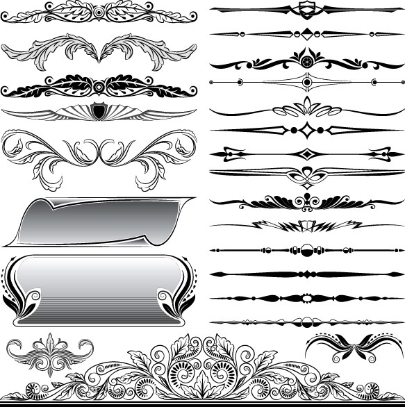 583x586 Ornaments Elements Vector Border Graphic 01 Free Download