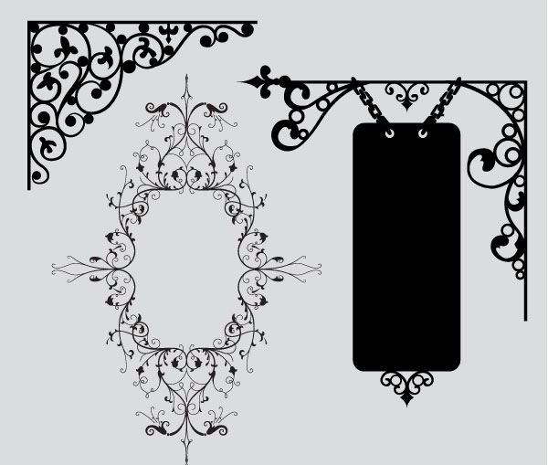 600x509 Massive Collection Of Vintage Vector Graphics Floral Borders
