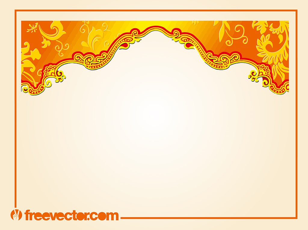 1024x765 Border With Floral Scrolls Vector Art Amp Graphics