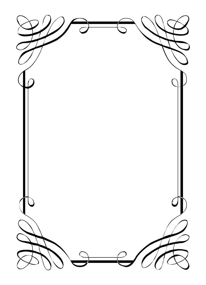 785x1085 Free Vintage Clip Art Images Calligraphic Frames And Borders