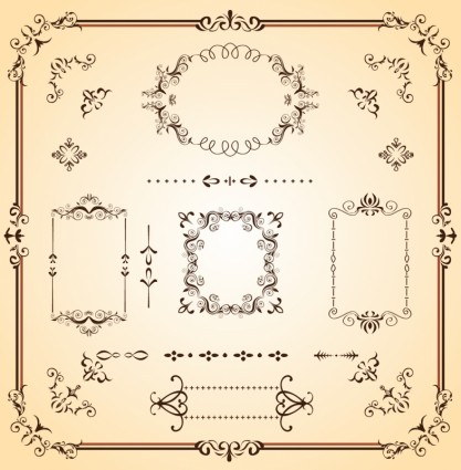 417x425 Ornate Borders And Scrolls Floral Vector Art