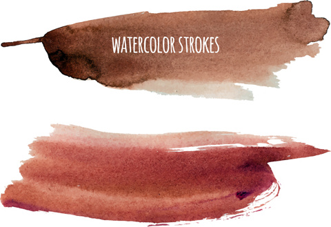 480x329 Watercolor Strokes Vector Brushes Set Free Vector In Encapsulated