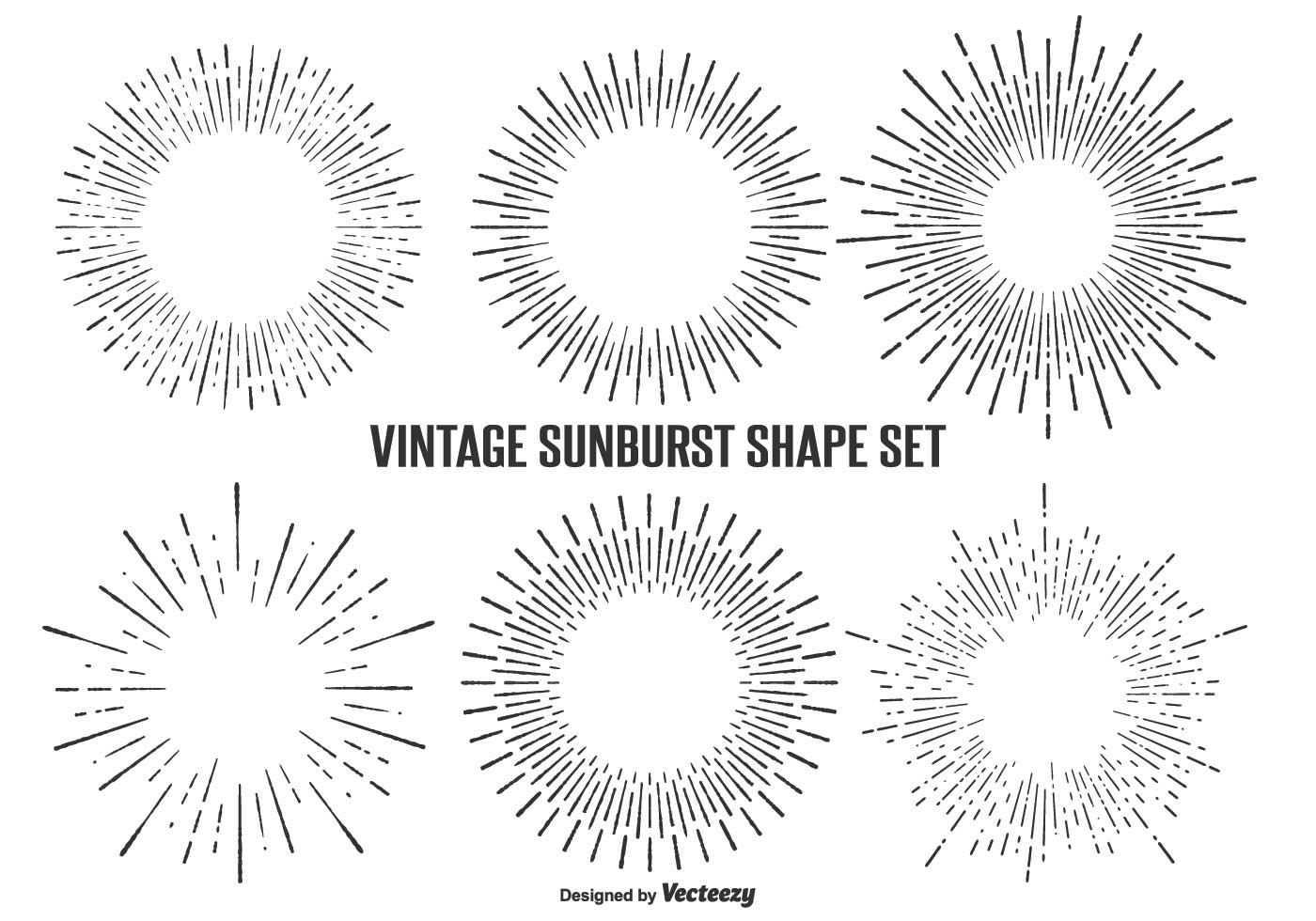 1400x980 Vintage Sunburst Shape Set