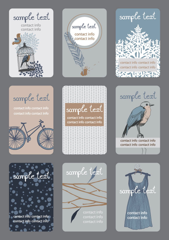 595x842 Free Vector Business Card Template 02 Free Download