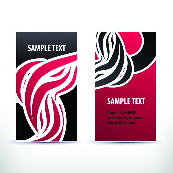 595x595 Simple Pattern Business Card Template 03 Vector Free Vector 4vector