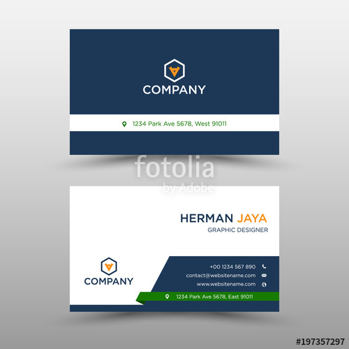 500x500 Blue Vector Business Card Template Stock Image And Royalty Free