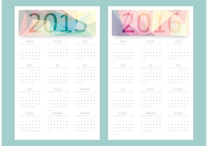 700x490 Free Vector Calendar 2015