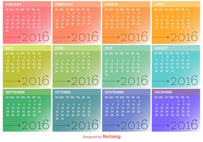 700x490 Vector Calendar 2016