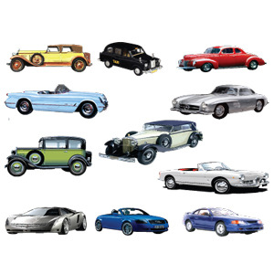 300x300 Old Retro Vector Cars