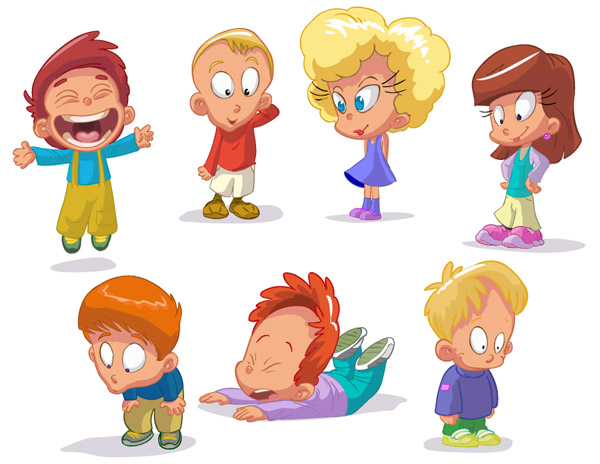 600x464 Cartoon Children Vector Free Vector 4vector