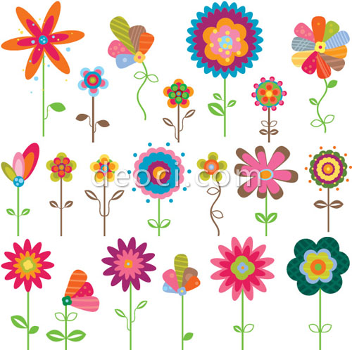 500x498 Vector Cartoon Flower Label Design Template The Ai Files Free
