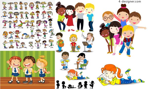 600x361 4 Designer Happy Children Cartoon Characters Such As State
