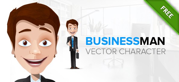 594x274 Free Businessman Cartoon Character