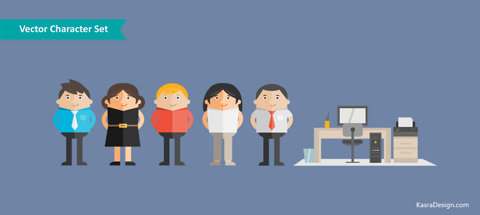 979x440 Freebies Of The Month Vector Character Set Kasra Design