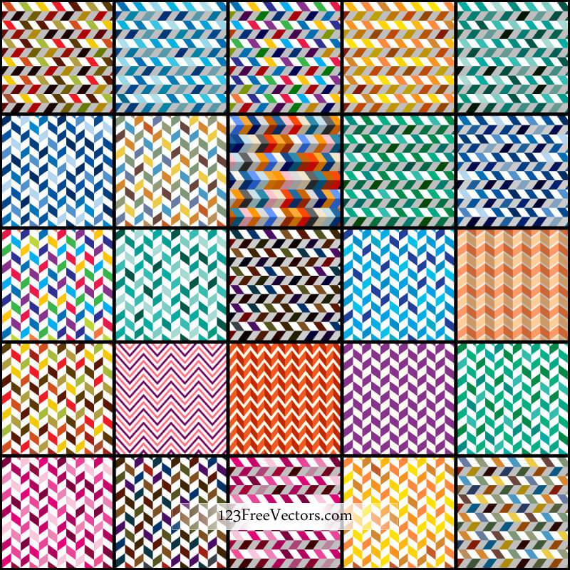 800x800 Free Vector Chevron Pattern Illustrator Pack 123freevectors