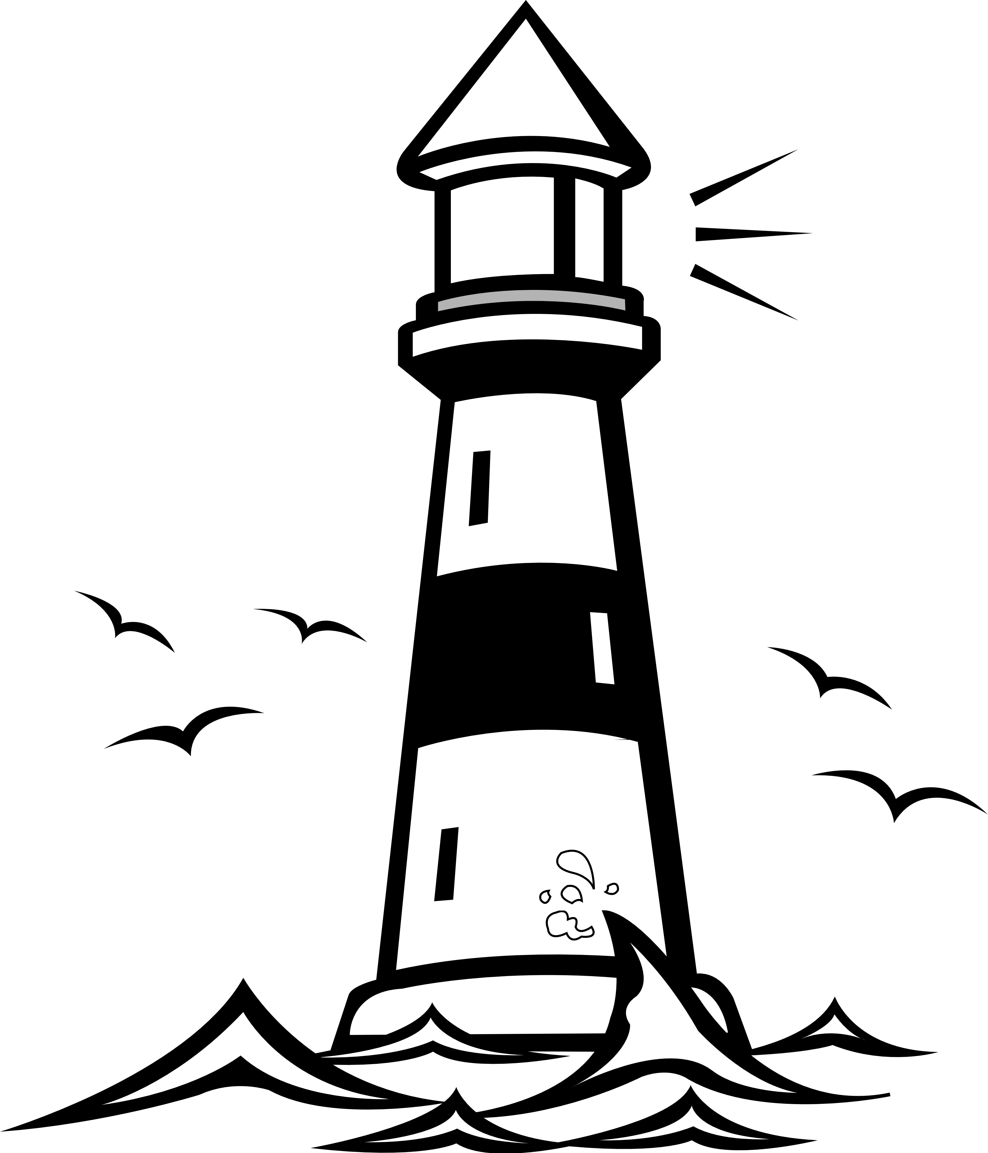 3333x3890 Light House Vector Royalty Free Download Black And White