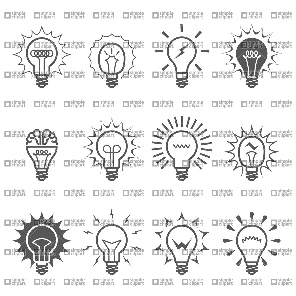 1200x1200 Light Bulb Icons