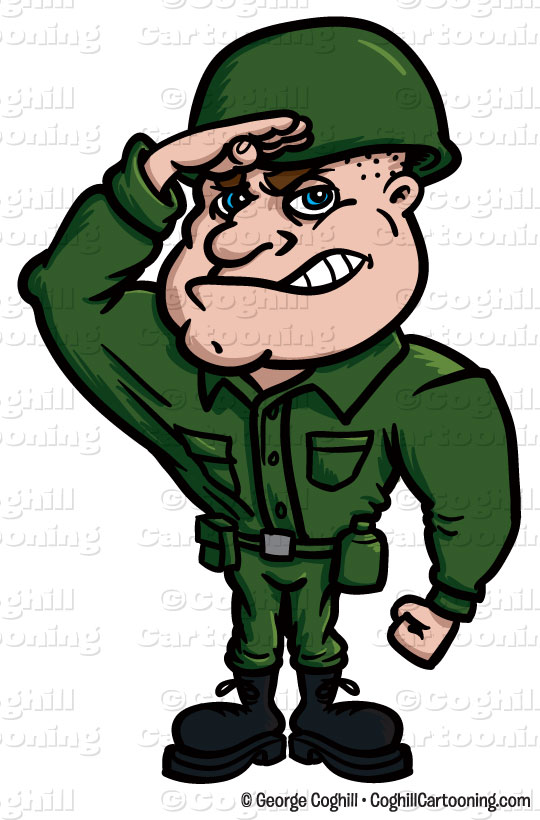 540x820 Cartoon Soldier Clip Art Stock Illustration