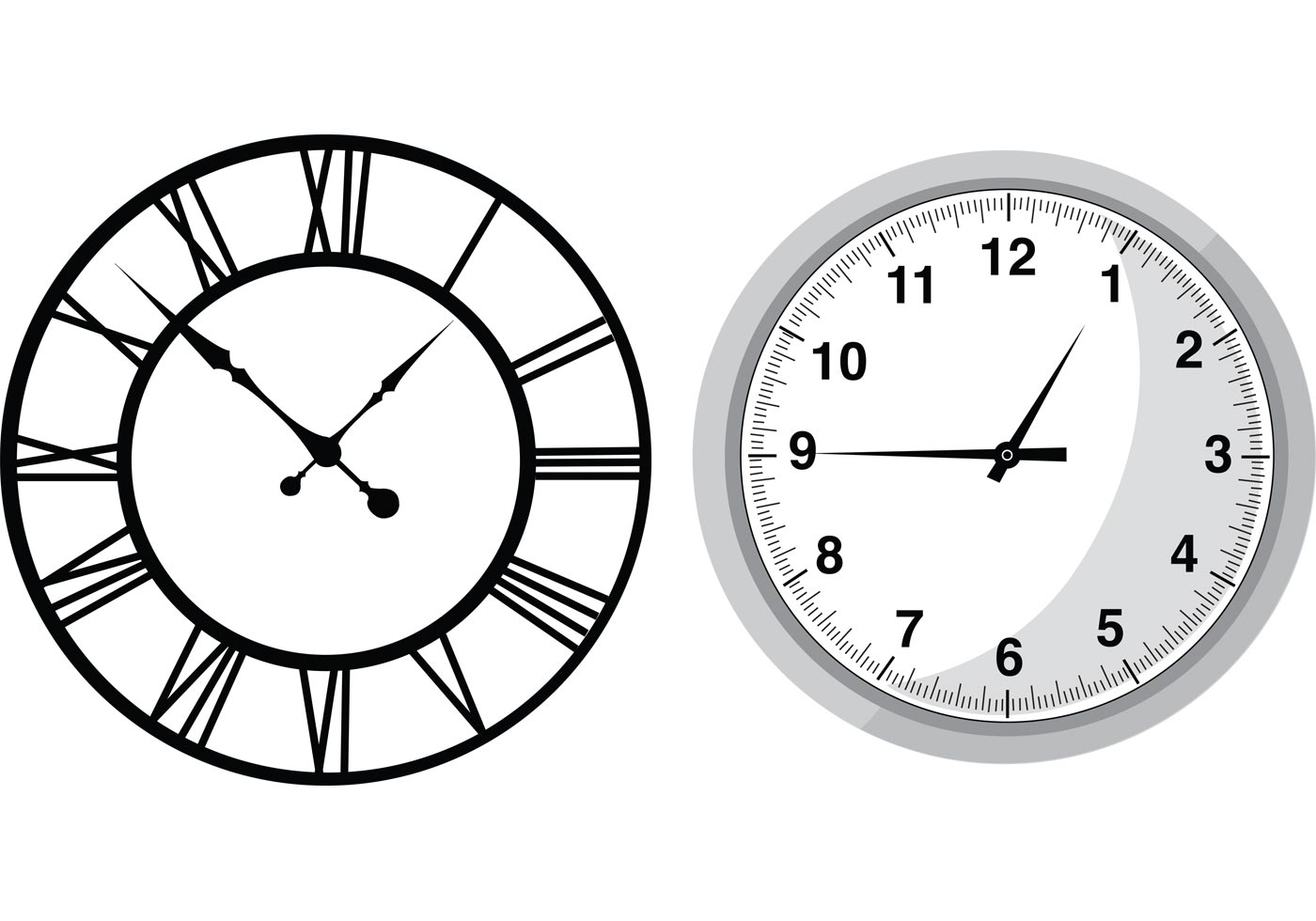 1400x980 Free Clocks Vectors