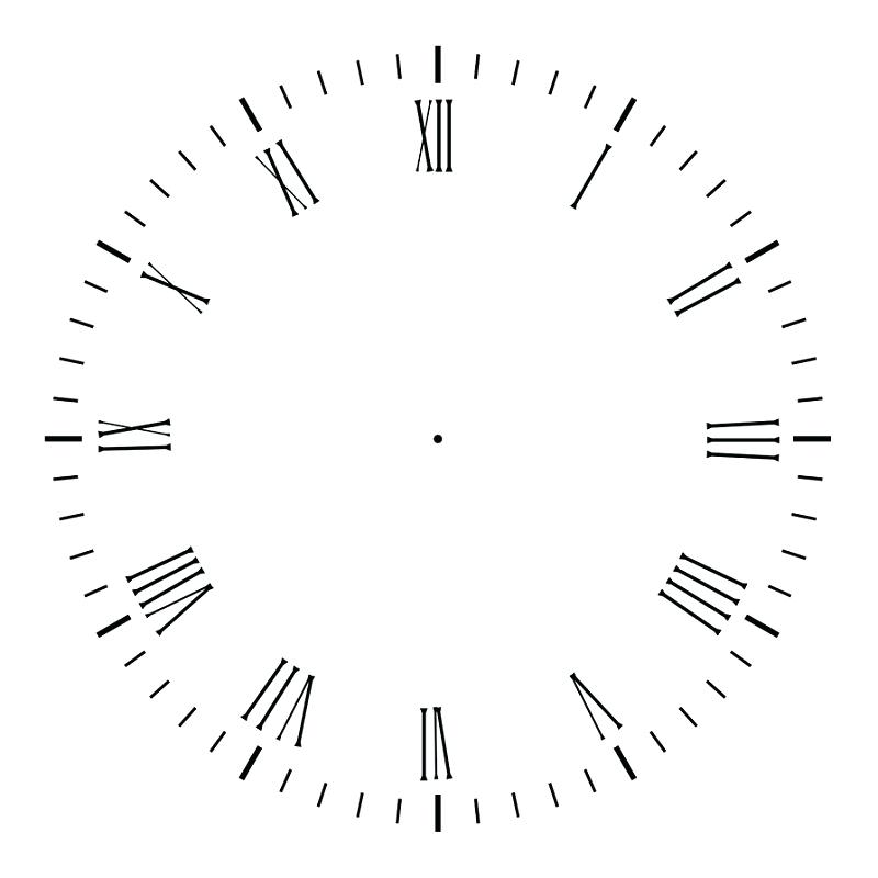 800x800 Clip Art Clock Face Vector Clock Face Easy Change Time Free