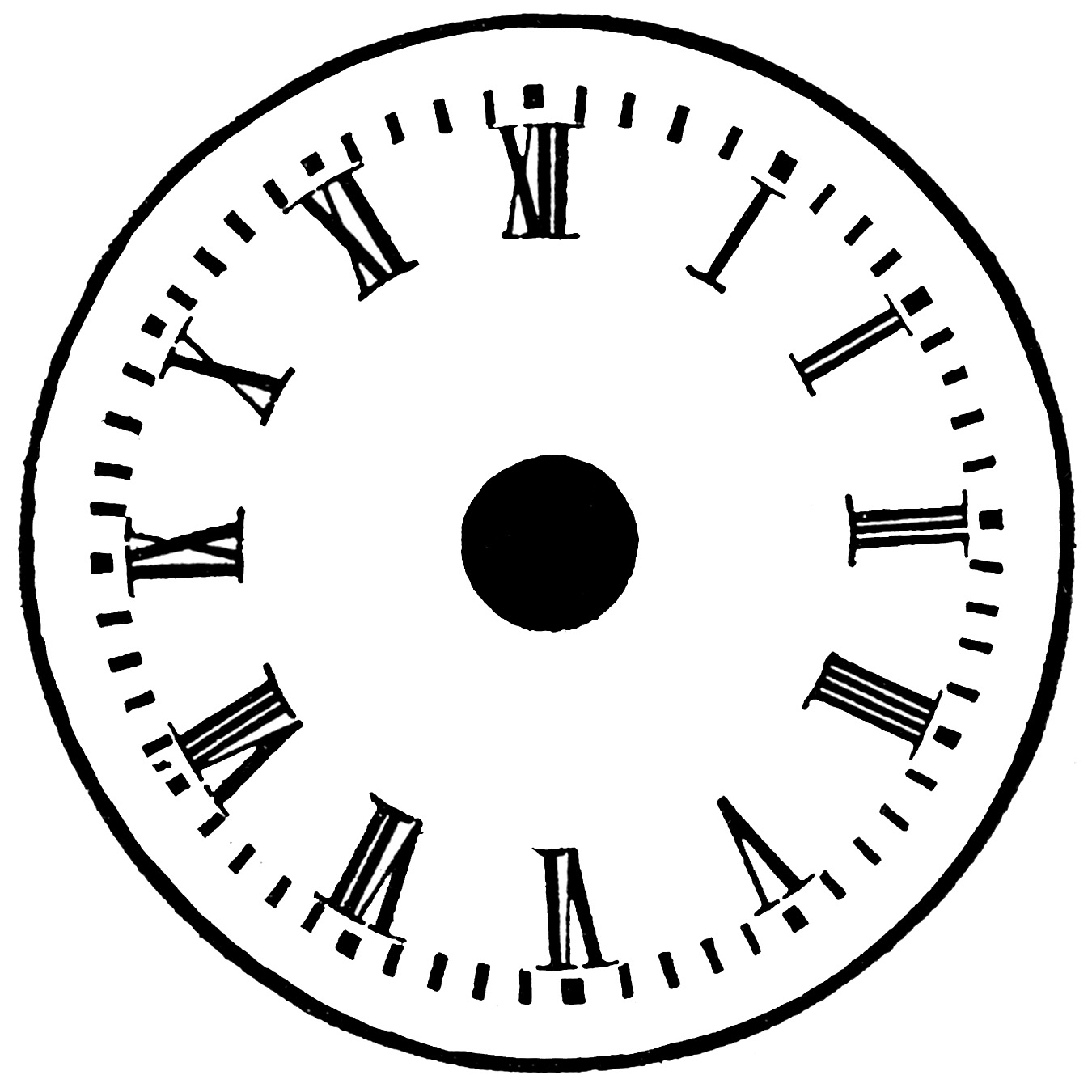 1350x1350 Vector Clock Face Free Download
