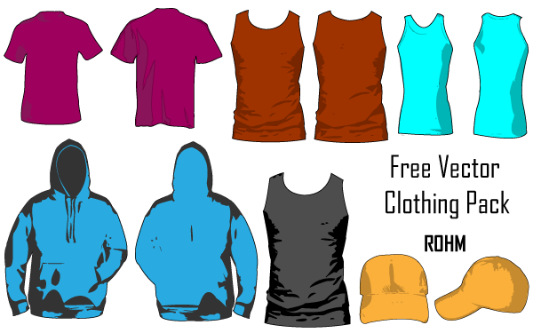 600x375 Free Vector T Shirt Apparel Template Pack Free Vectors