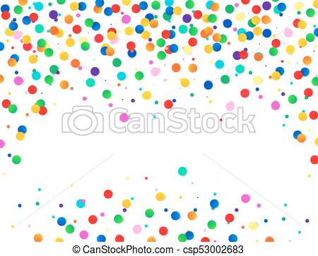 450x362 Colorful Vector Confetti Background Isolated On The White. Vector