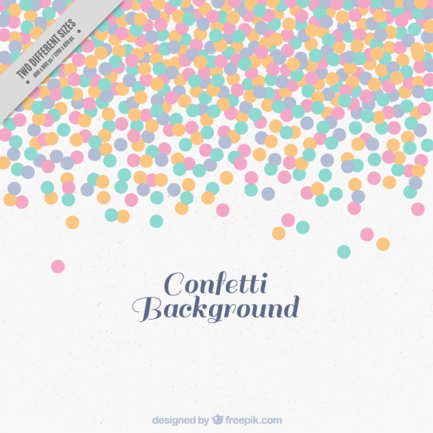 626x626 Confetti Background In Flat Style Vector Free Download