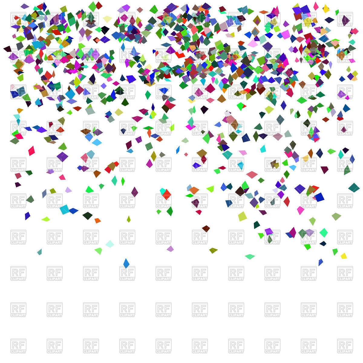 1200x1200 Falling Confetti Background Vector Image Vector Artwork Of