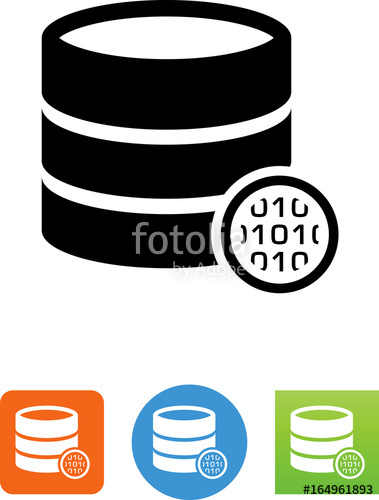 379x500 Database With Binary Code Icon Stock Image And Royalty Free
