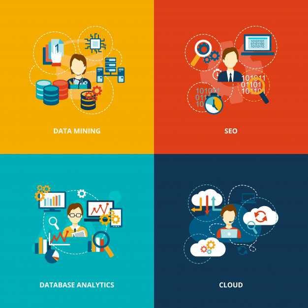 626x626 Database Analytics Icons Flat Vector Free Download
