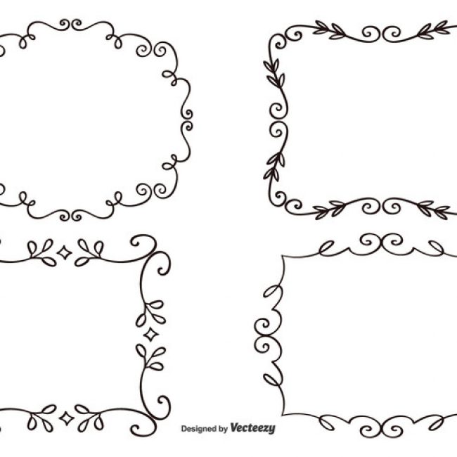 650x650 Free Vector Decorative Frame Set Free Vector Decorative Borders