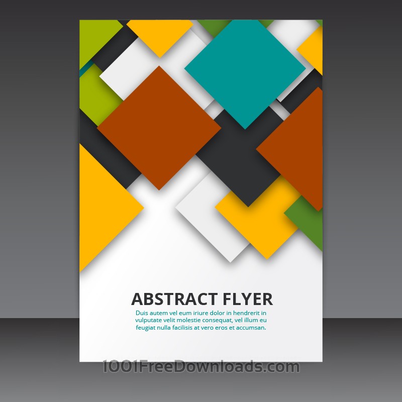 800x800 Free Vectors Flyer Template Vector Design With Colorful 3d
