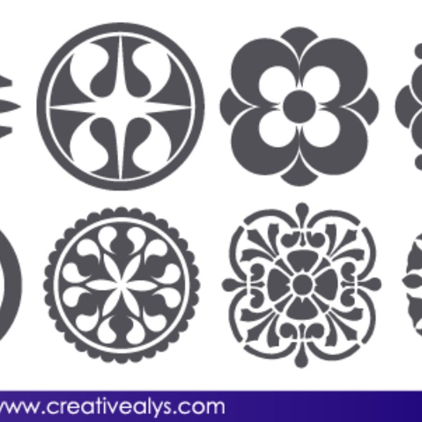 600x600 Free Vector Abstract Floral Design Elements