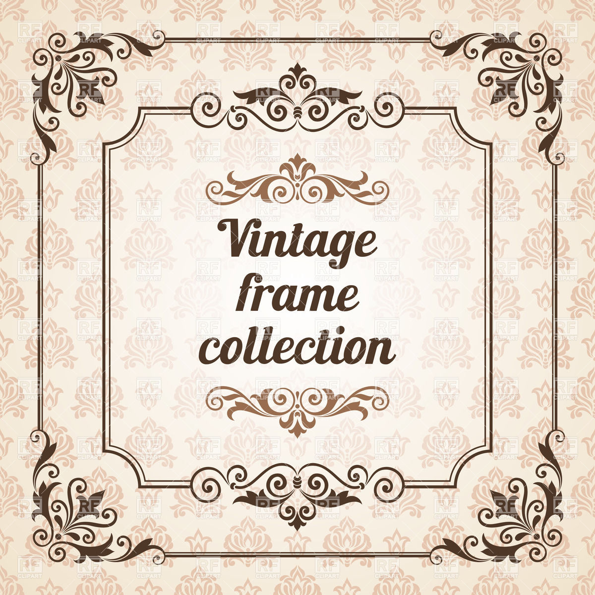1200x1200 Vintage Frames And Design Elements Vector Image Vector Artwork