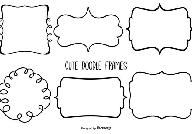 632x443 Cute Doodle Frame Set Free Vector Download 333375 Cannypic
