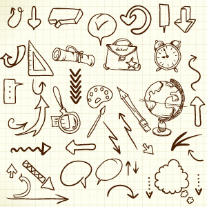 300x300 Doodle Travel Elements 1 Vector