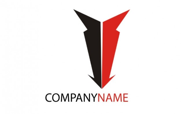 626x396 Logo Down Arrow Company Name Vector Free Download