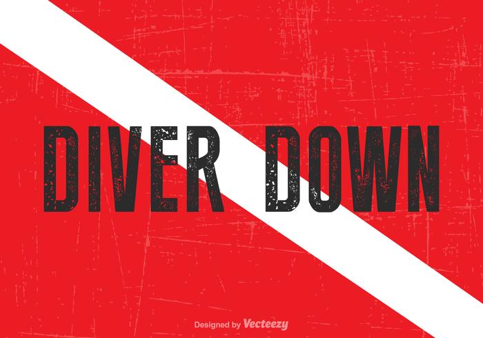 700x490 Vector Diver Down Flag
