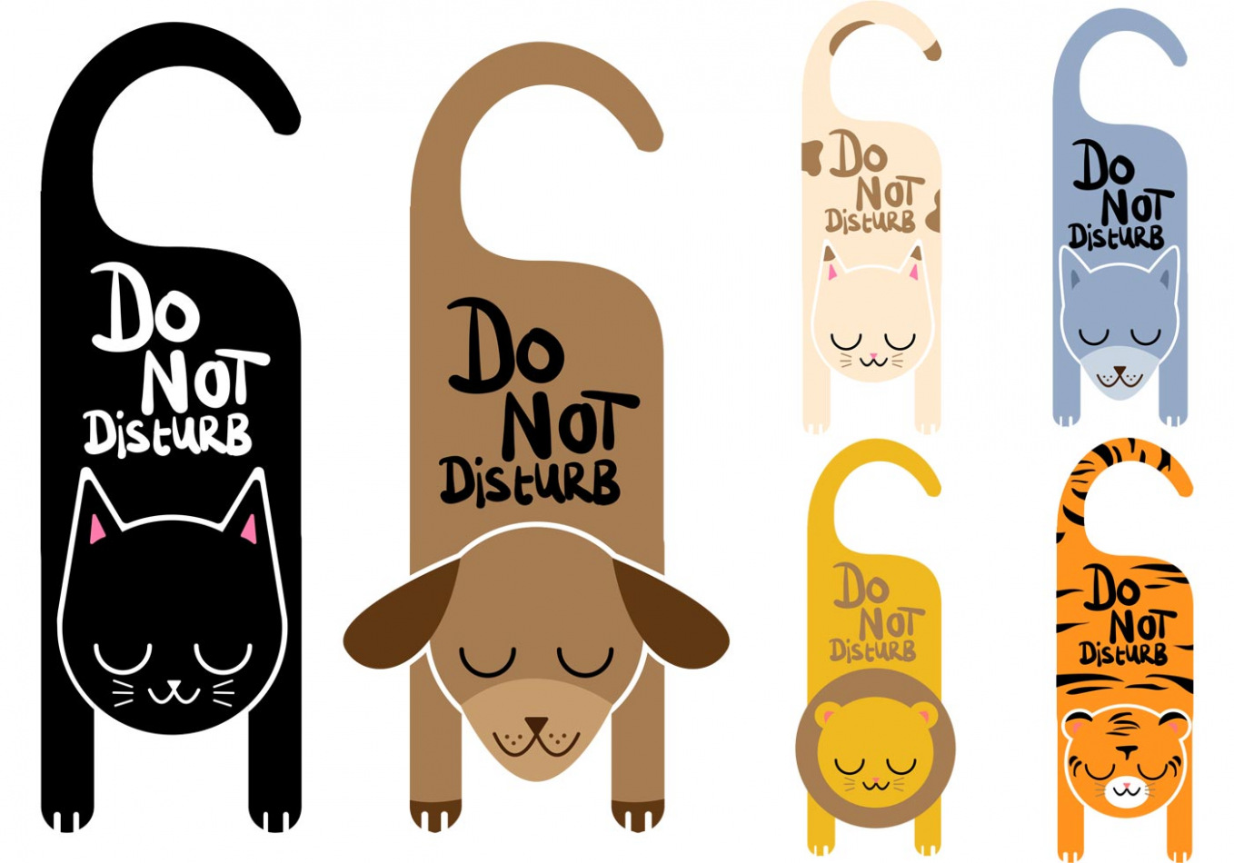 1358x950 Download Our Sample Of Do Not Disturb Vector Signs Animals