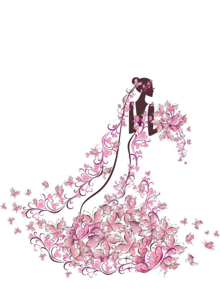 734x1024 Floral Bride Free Vector Download