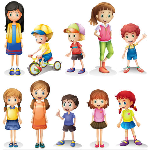 513x517 Cute Funny Children Vector Ai Format Free Vector Download Coloring